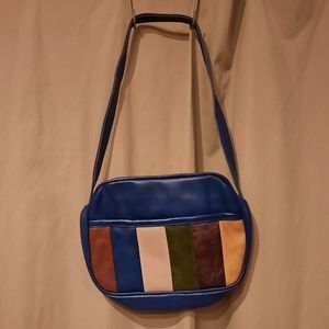 🏷 Vintage Vinyl patchwork stripes Bag